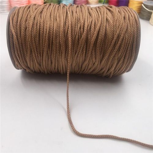 3mm 10-150meters Ice Silk Thread Nylon Cord Weight Crochet Hollow Line Rope Diy Hand-Woven Braided Handicraft Lanyard