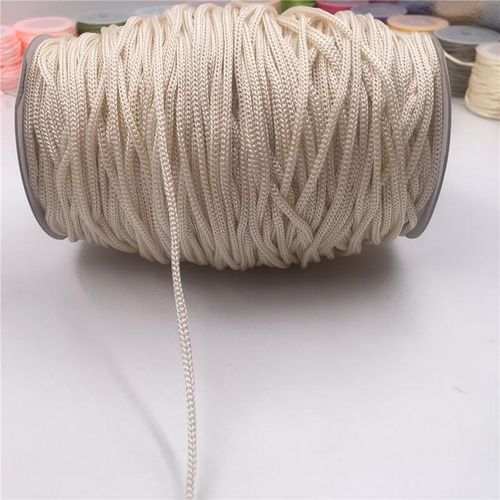 3mm 10-150meters Ice Silk Thread Nylon Cord Weight Crochet Hollow Line Rope Diy Hand-Woven Braided Handicraft Lanyard