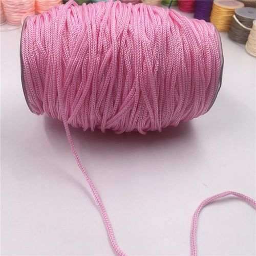 3mm 10-150meters Ice Silk Thread Nylon Cord Weight Crochet Hollow Line Rope Diy Hand-Woven Braided Handicraft Lanyard