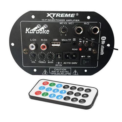 Dual Mic Inputs Audio Bluetooth HIFI Amplifier Board Mono Subwoofer FM Sound Mixer DIY Karaoke Mixer For 36inch BSpeaker