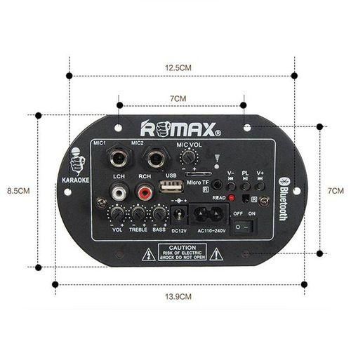 Dual Mic Inputs Audio Bluetooth HIFI Amplifier Board Mono Subwoofer FM Sound Mixer DIY Karaoke Mixer For 36inch BSpeaker