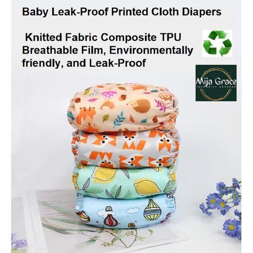 MijaGraceReusable Washable Size Adjustable Cloth Diaper With 3 Inserts  BLACK