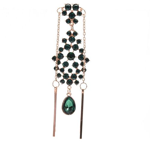 1pcs Hair Decoration Indian Boho Gold Color Chain Pearl Crystal Dress Headpiece For Women Hair Jewelry