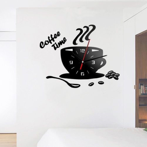 DIY Digital Mirror Wall Clock with Accurate Quartz Movement Suitable for Home Dining Room