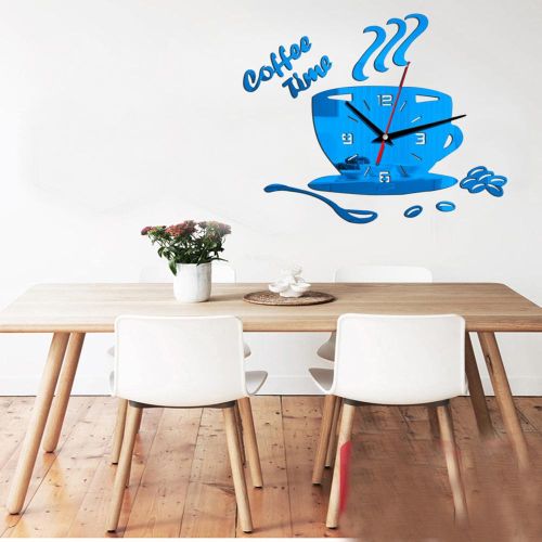 DIY Digital Mirror Wall Clock with Accurate Quartz Movement Suitable for Home Dining Room