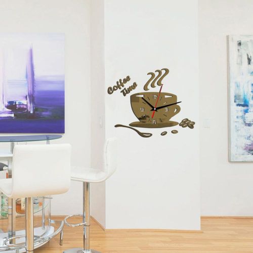 DIY Digital Mirror Wall Clock with Accurate Quartz Movement Suitable for Home Dining Room