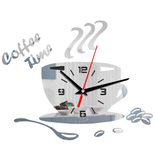 DIY Digital Mirror Wall Clock with Accurate Quartz Movement Suitable for Home Dining Room