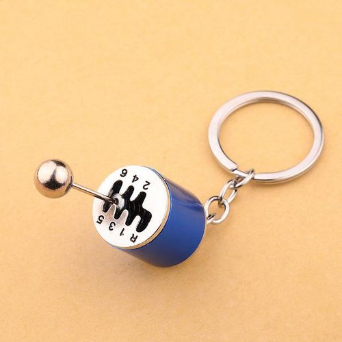 Unique Gear Keychain Speed Gearbox Keyring for Car Key Brake Disc Pendant Shock Absorber Keys Holder Chain Ring Lovely Gift-blue_Red
