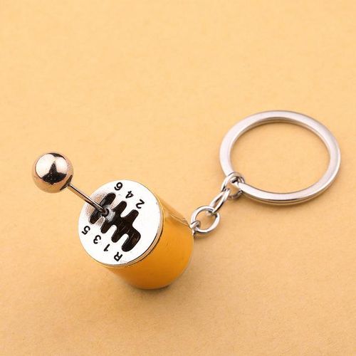 Unique Gear Keychain Speed Gearbox Keyring for Car Key Brake Disc Pendant Shock Absorber Keys Holder Chain Ring Lovely Gift-blue_Red