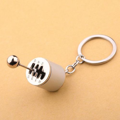 Unique Gear Keychain Speed Gearbox Keyring for Car Key Brake Disc Pendant Shock Absorber Keys Holder Chain Ring Lovely Gift-blue_Red