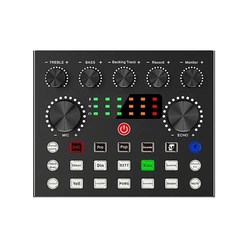 Live Sound Studio Record Professional Soundcard Bluetooth Microphone Mixer Voice Changer Live Streaming Audio Sound Mixer