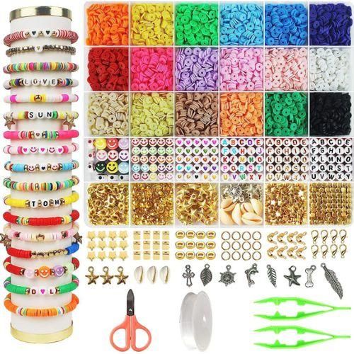 4170 Pieces Bead Accessories Kit DIY Polymer Clay Beads Set