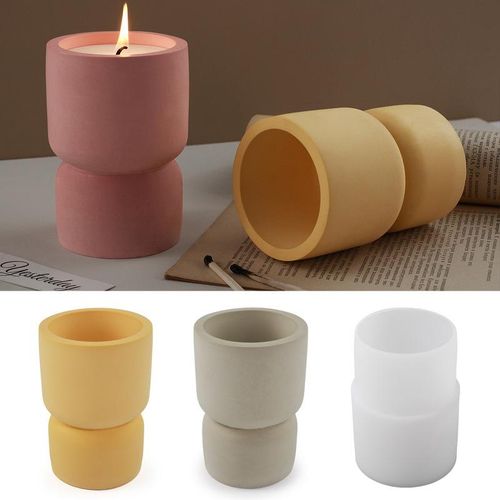 Aromatherapy Burner Silicone Mold Diy Resin Mold Cement Gypsum Storage Box Mould Candle Jar Aromatherapy Storage Home Decoration