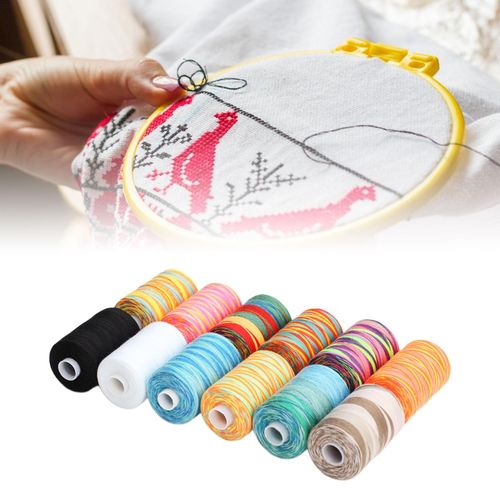 12 Pieces Sewing Thread Set Polyester Thread Spools For