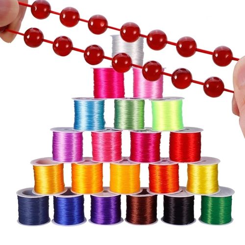 10m/roll Crystal Elastic Crystal Beading Cord 1mm Diameter Stretch Thread String Bracelet Wires For Jewelry Making Cords Line