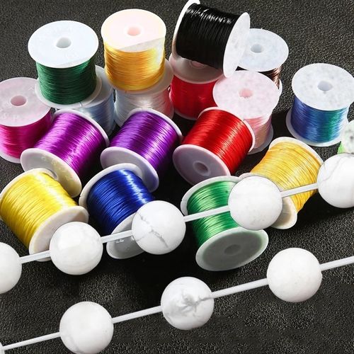 10m/roll Crystal Elastic Crystal Beading Cord 1mm Diameter Stretch Thread String Bracelet Wires For Jewelry Making Cords Line