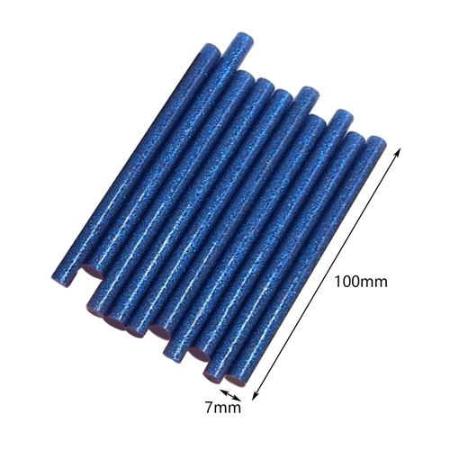 10x Colored Hot Melt Glue Sticks 7mm Colored For DIY Blue
