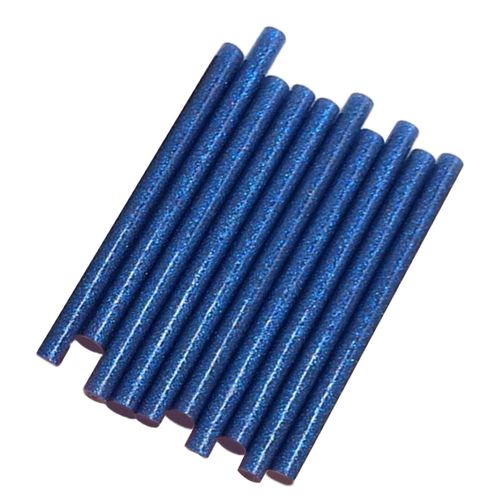 10x Colored Hot Melt Glue Sticks 7mm Colored For DIY Blue