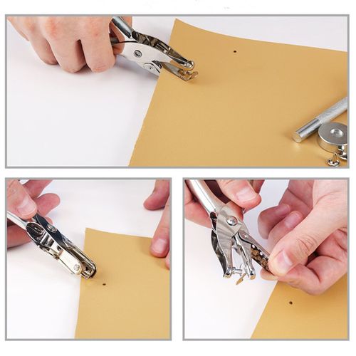 300 Sets Press Studs Buttons Rings Snap Fasteners Metal Grommet Tool Kit with Punch Pliers