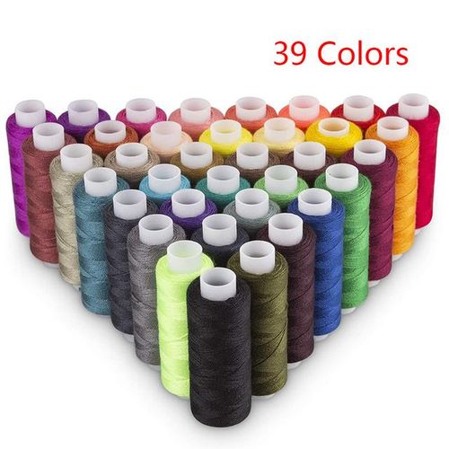 39 Colors Set Full Polyester Yarn Sewing Thread Roll Machine Hand Embroidery 150 Meter Each Spool Durable For Home Sewing Kit