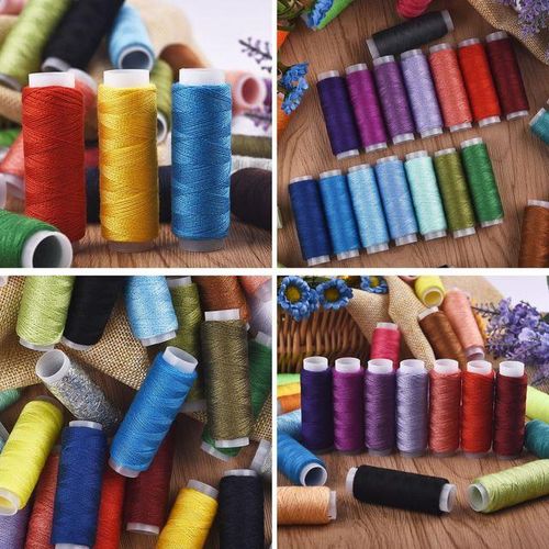 39 Colors Set Full Polyester Yarn Sewing Thread Roll Machine Hand Embroidery 150 Meter Each Spool Durable For Home Sewing Kit