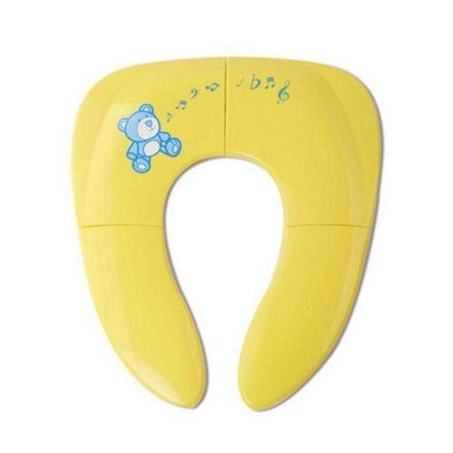 WC Sitz Faltbar Sitzverkleinerer Kinder Toilettensitz Toilettentrainer Klobrille Yellow