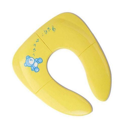 WC Sitz Faltbar Sitzverkleinerer Kinder Toilettensitz Toilettentrainer Klobrille Yellow