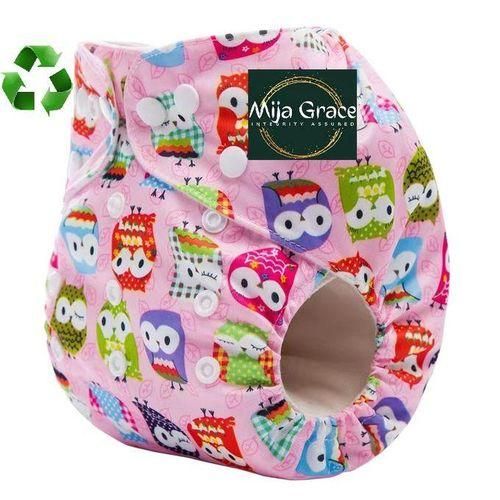 MijaGraceReusable Washable Size Adjustable Cloth Diaper With 3 Inserts  PINK