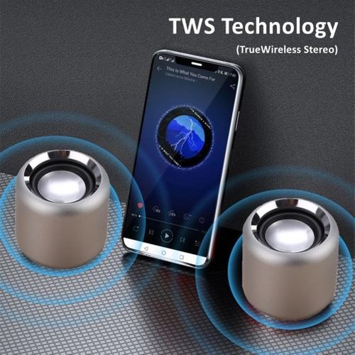 Portable Bluetooth Speaker With Super Mini Size, Loud Stereo And Creative 'Shake To Next Song' Function – BT 5.0 True Wireless Stereo Wireless Speaker