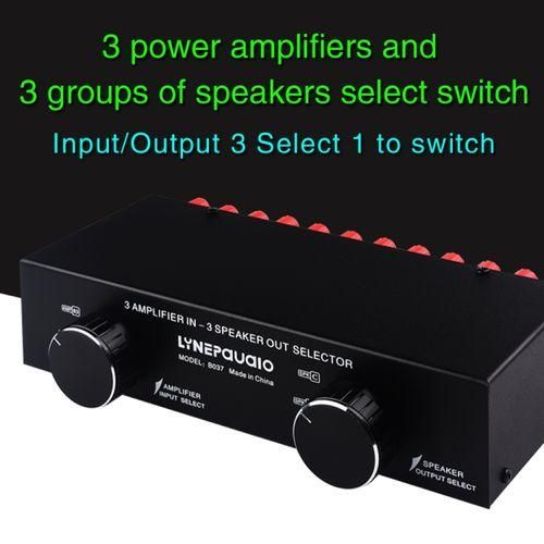 3 In 3 Out Power Amplifier Speaker Switcher B037