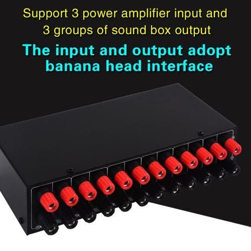 3 In 3 Out Power Amplifier Speaker Switcher B037