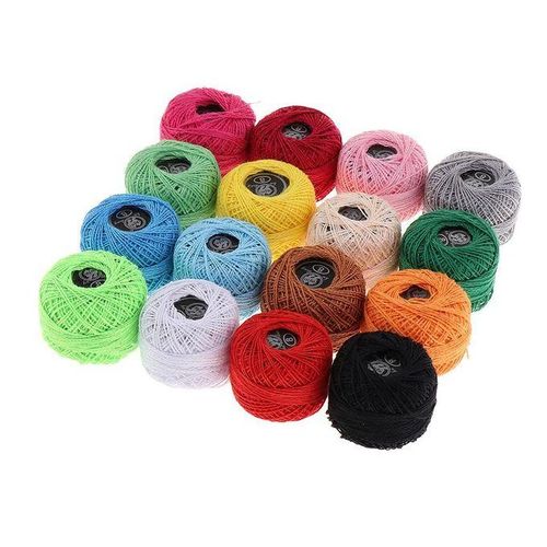 16X Crochet Thread Set Balls Cotton  Colors Thread For Crochet