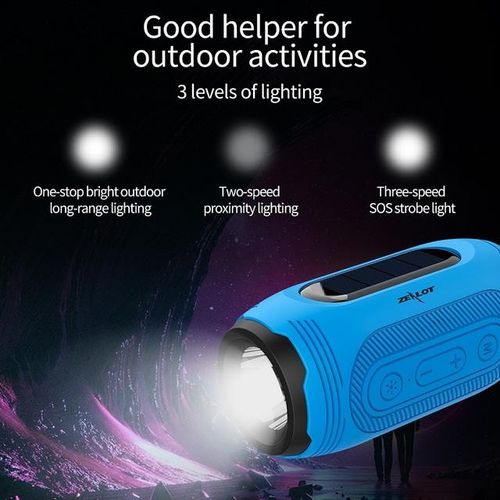 A4 Bluetooth Music Bass Speaker Waterproof Portable Outdoor Led Wireless Array Speaker Support Solar Charging Tf Card Fm Radio
