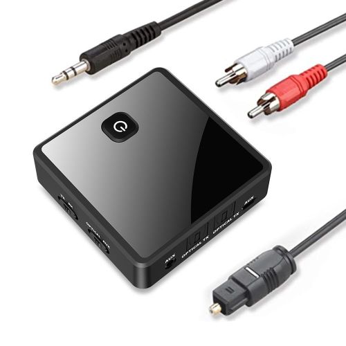 Fiber Optic BT 5.0 Wireless Audio Adapter 2-in-1 BT Receive Transmit AUX Plug And Plays Adapter BT Transmitters Receiver One Connects Two Audio Adapter NO5115
