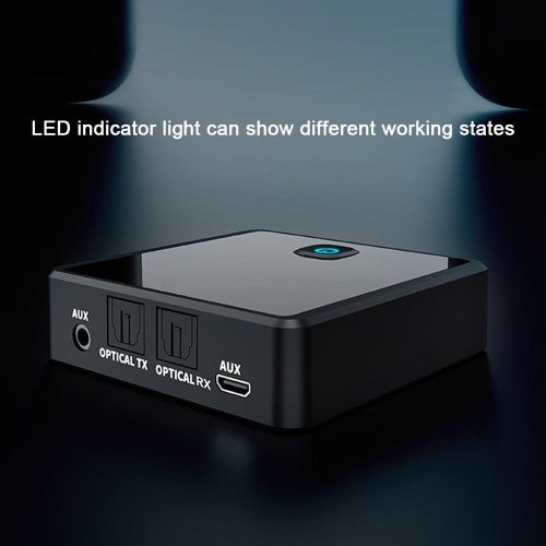 Fiber Optic BT 5.0 Wireless Audio Adapter 2-in-1 BT Receive Transmit AUX Plug And Plays Adapter BT Transmitters Receiver One Connects Two Audio Adapter NO5115