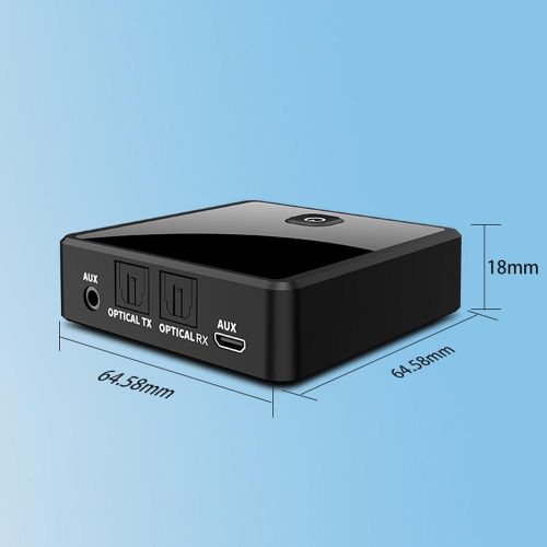 Fiber Optic BT 5.0 Wireless Audio Adapter 2-in-1 BT Receive Transmit AUX Plug And Plays Adapter BT Transmitters Receiver One Connects Two Audio Adapter NO5115
