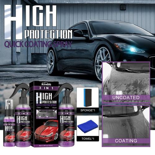 1/2Pcs 3 In 1 Car Ceramic Coating Spray 30ml/100ml Auto Nano Ceramic Coating Car Exterior Scratch Restorer Ceramic Spray Coating-D 100ML_MULTI