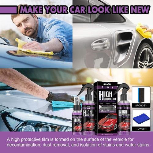 1/2Pcs 3 In 1 Car Ceramic Coating Spray 30ml/100ml Auto Nano Ceramic Coating Car Exterior Scratch Restorer Ceramic Spray Coating-D 100ML_MULTI