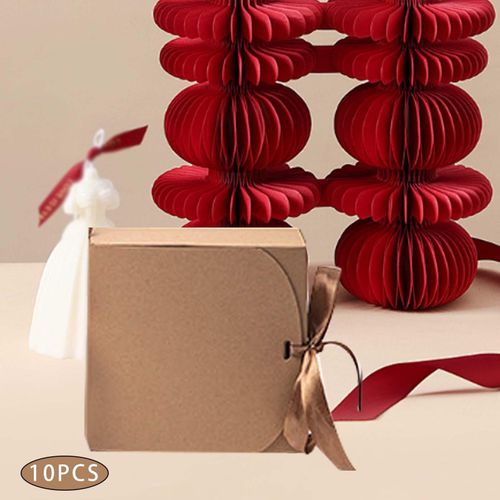 10Pcs Gift Boxes For Presents Gift Packaging Brown 16.5cm
