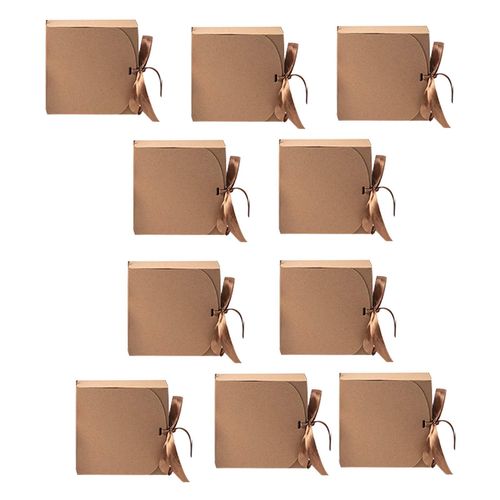 10Pcs Gift Boxes For Presents Gift Packaging Brown 16.5cm
