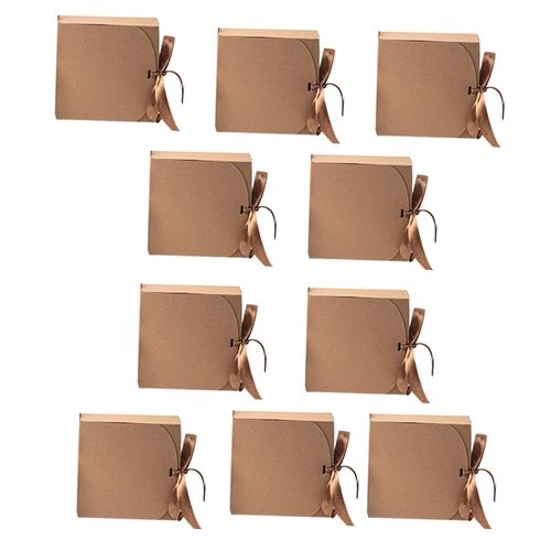 10Pcs Gift Boxes For Presents Gift Packaging Brown 16.5cm