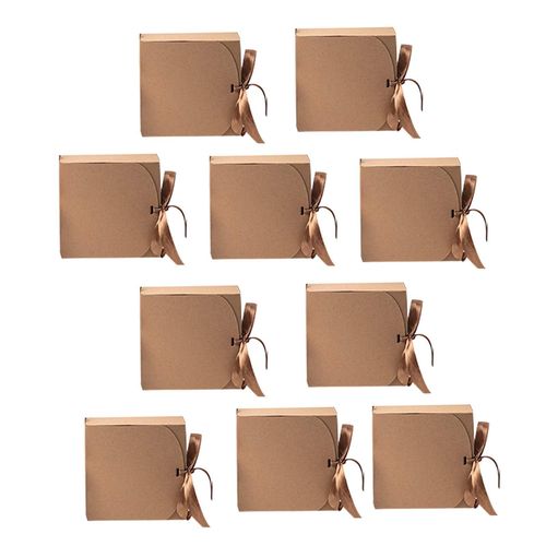 10Pcs Gift Boxes For Presents Gift Packaging Brown 16.5cm