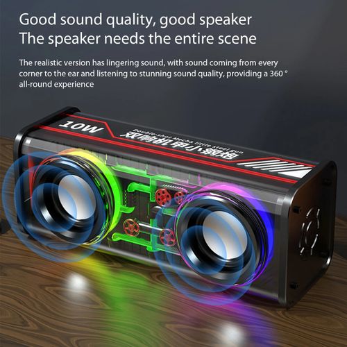Transparent Mecha Wireless Bluetooth Speaker, Stereo Dual Speaker
