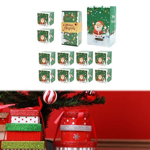Gift Box Jumping Boxes Christmas Green 10Pcs Boxes