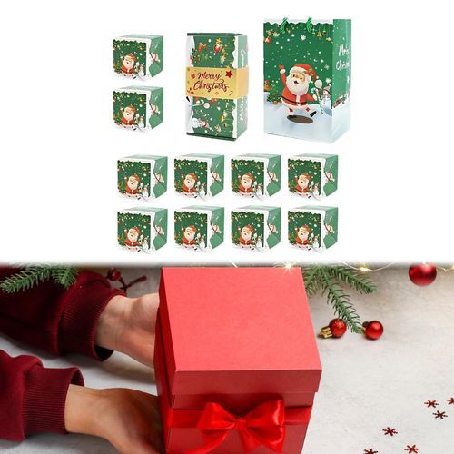 Gift Box Jumping Boxes Christmas Green 10Pcs Boxes