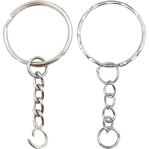 Metal Keyring Stainless Steel Anti-rust Keychains Key Pendant Chains Key Holder Keychain Split Rings 30mm/25mm/20mm-100pcs 30mm_black
