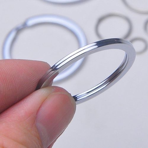 Metal Keyring Stainless Steel Anti-rust Keychains Key Pendant Chains Key Holder Keychain Split Rings 30mm/25mm/20mm-100pcs 30mm_black