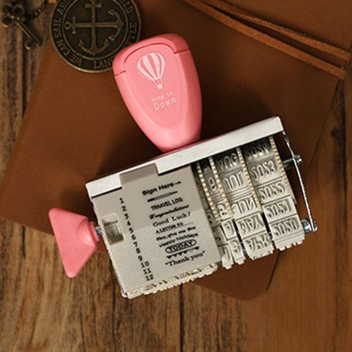 Cute Rolling Words Date Scrapbooking DIY Stamps Wheel Rubber Dater