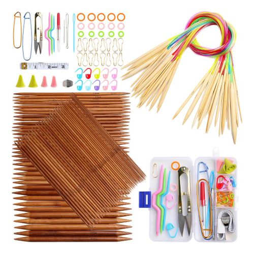 Bamboo Circular Knitting Needles 2.0-10.0mm Double Pointed Knitting