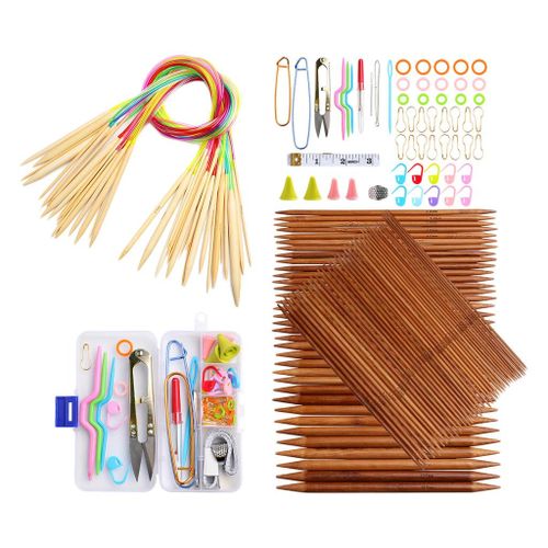 Bamboo Circular Knitting Needles 2.0-10.0mm Double Pointed Knitting